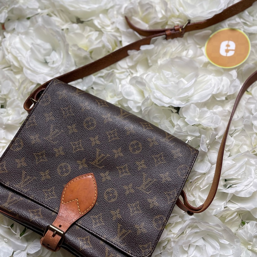 Louis Vuitton Monogram Cartouchiere GM Crossbones Handbag Vintage with COA